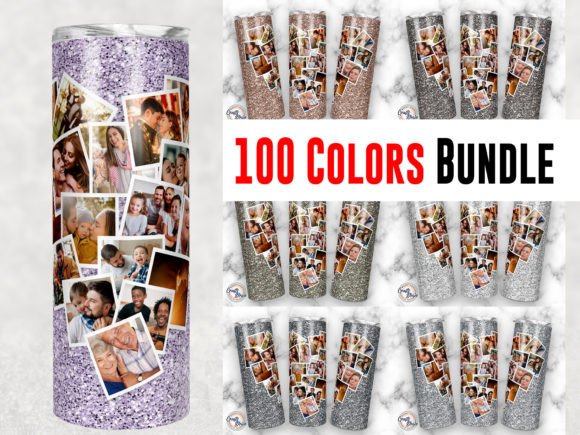 Bundle 100 Colors Photo Tumbler Template: A Designer's Toolkit