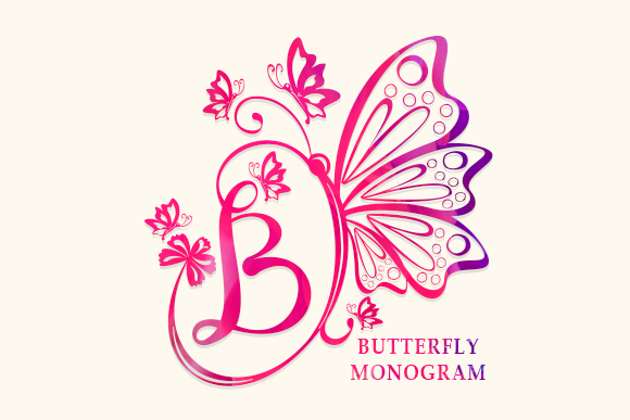 Butterfly Monogram: Elegant Typography for Timeless Design