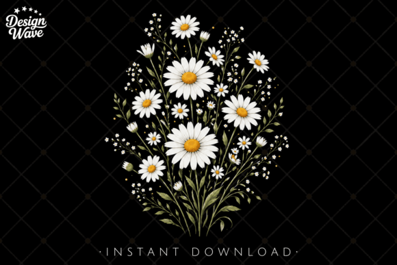 Daisy Flower Bouquet Wildflower PNG: A Fresh Design Asset