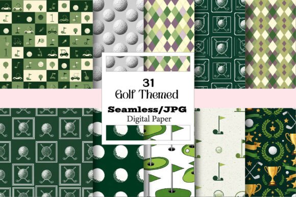 Golf Themed Digital Paper Bundle: Design & Application Guide