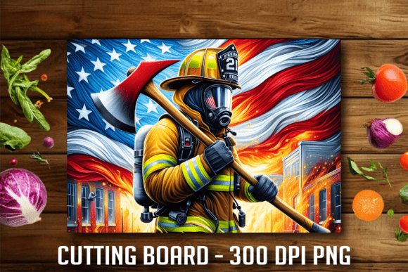 Honor & Craft: The Firefighter American Flag Cutting Board Design