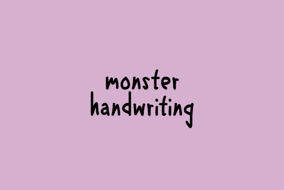 Monster Font: A Friendly Handwritten Typeface for Modern Design