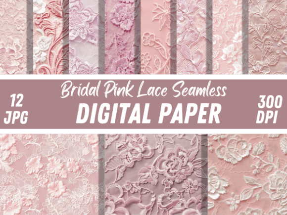 Rose Pink Lace Patterns: Elegant Digital Assets for Designers