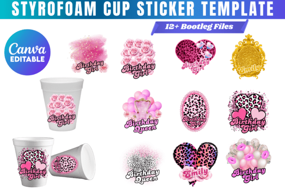 Styrofoam Cup Template Bundle: Creative Design for Every Celebration