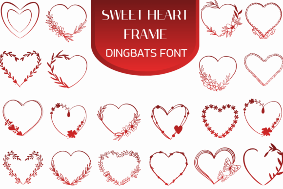 Sweet Heart Frame: Elevating Visual Design with Romantic Typography